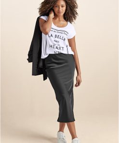 Love Print Top - White